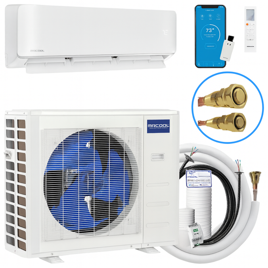 MRCOOL Mini Split System Hyper Heat 22°F Heating, 21.2 SEER2, PreCharged Line Set